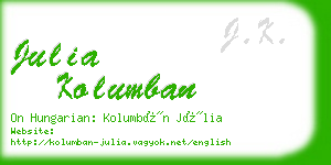 julia kolumban business card